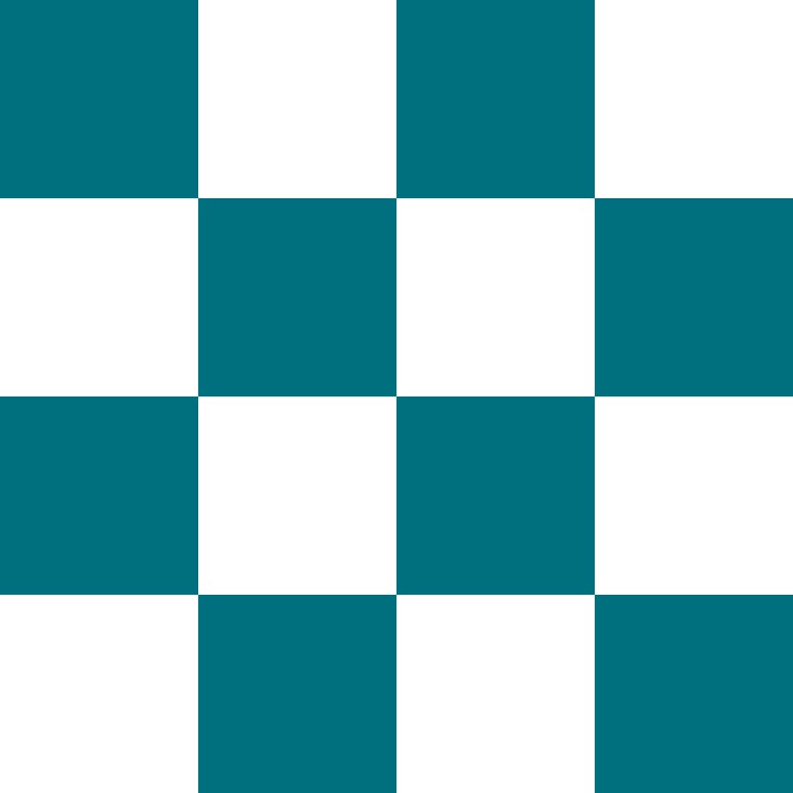 Green-Blue and White Checkerboard