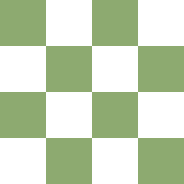Smokey Green and White Checkerboard