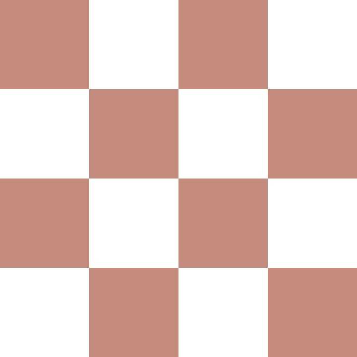 Burnt Orange and White Checkerboard
