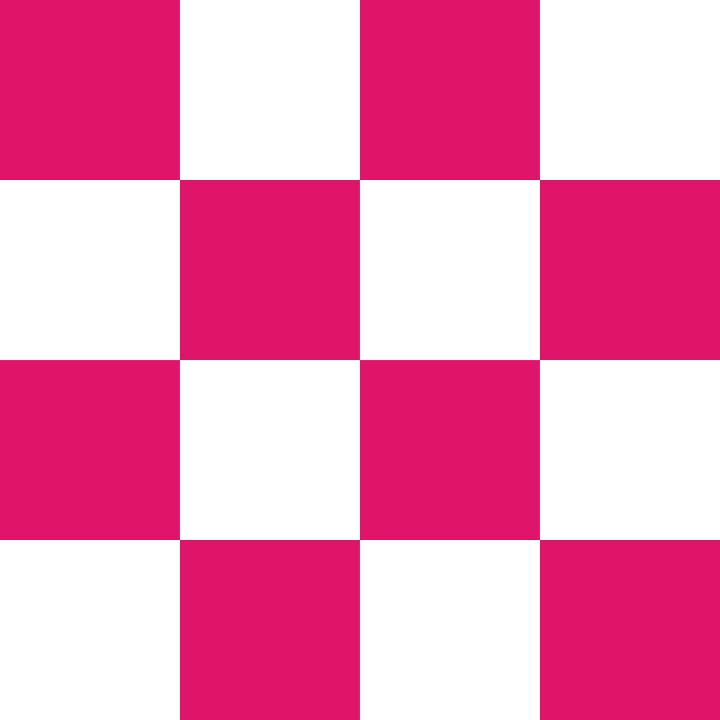 Bright Ruby Red and White Checkerboard
