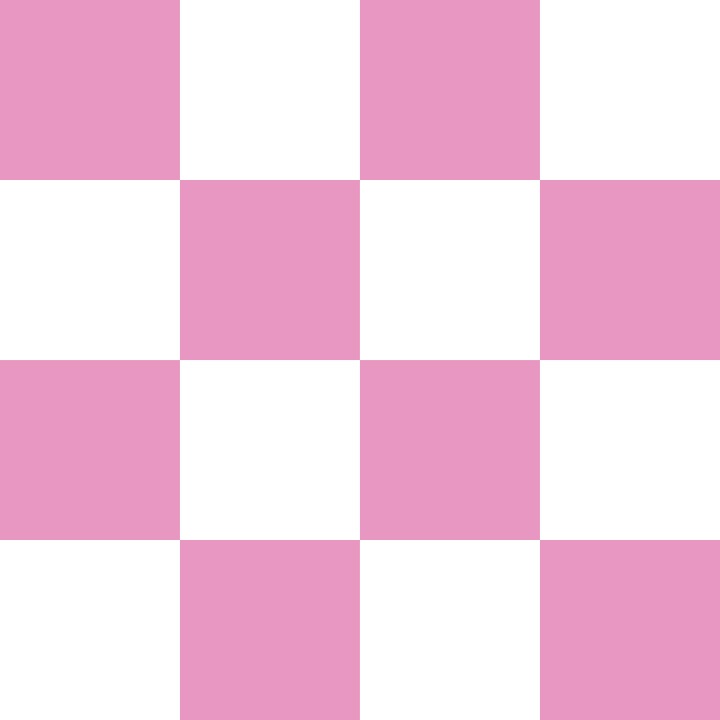 Pale Blush and White Checkerboard