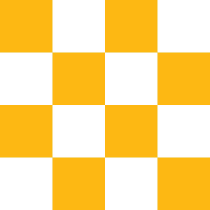 Yellow-Orange and White Checkerboard