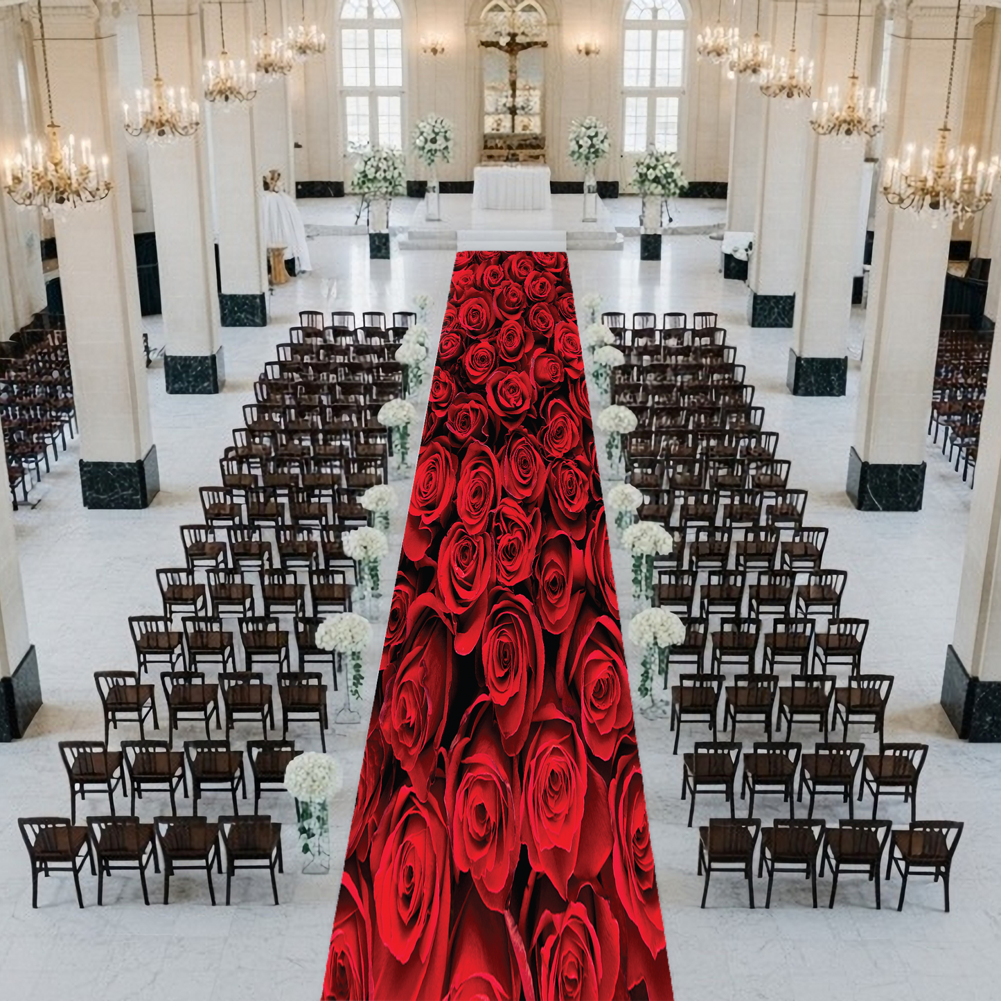 Red Roses Aisle Runner