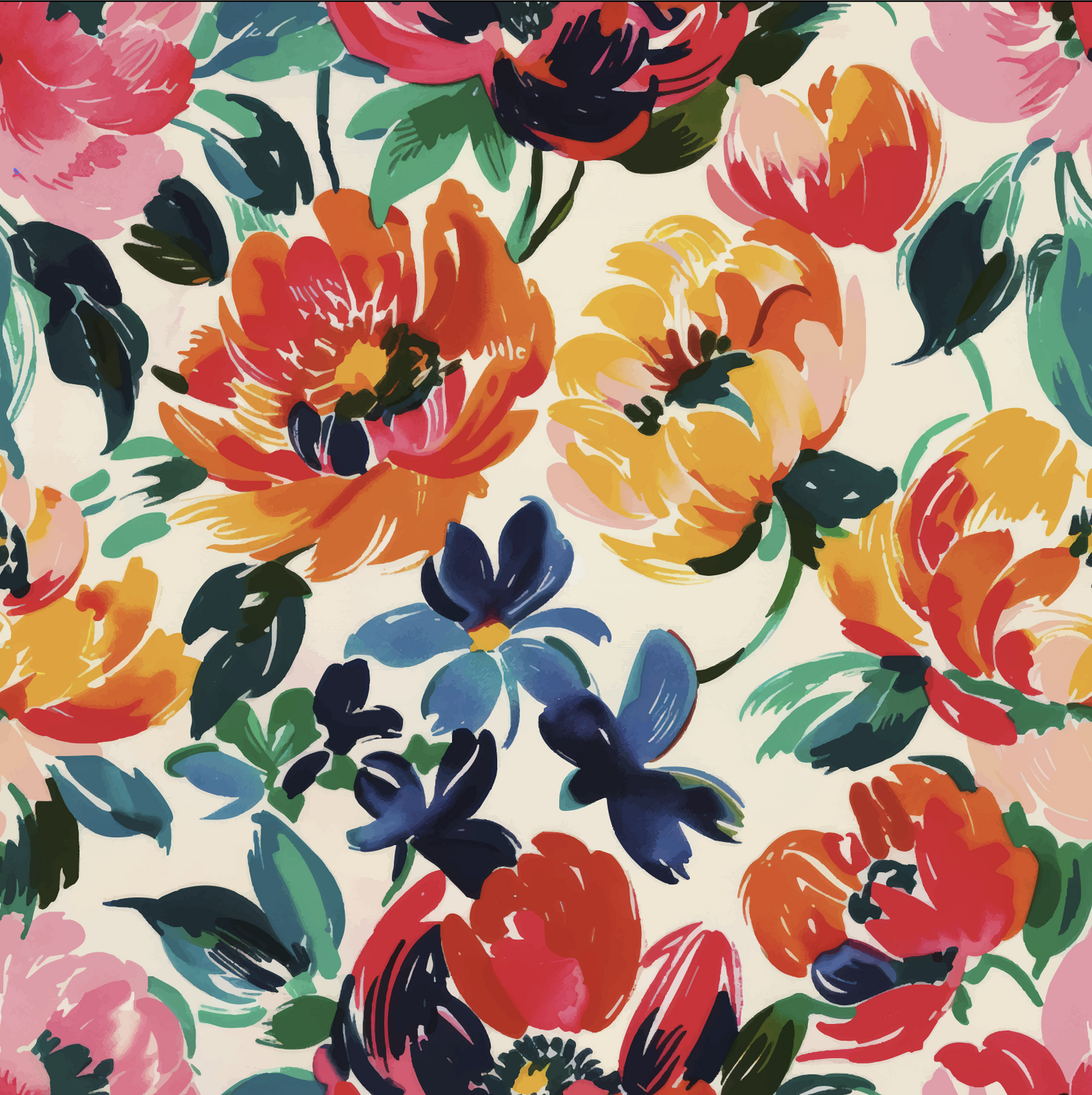 Abstract Flowers Blooming