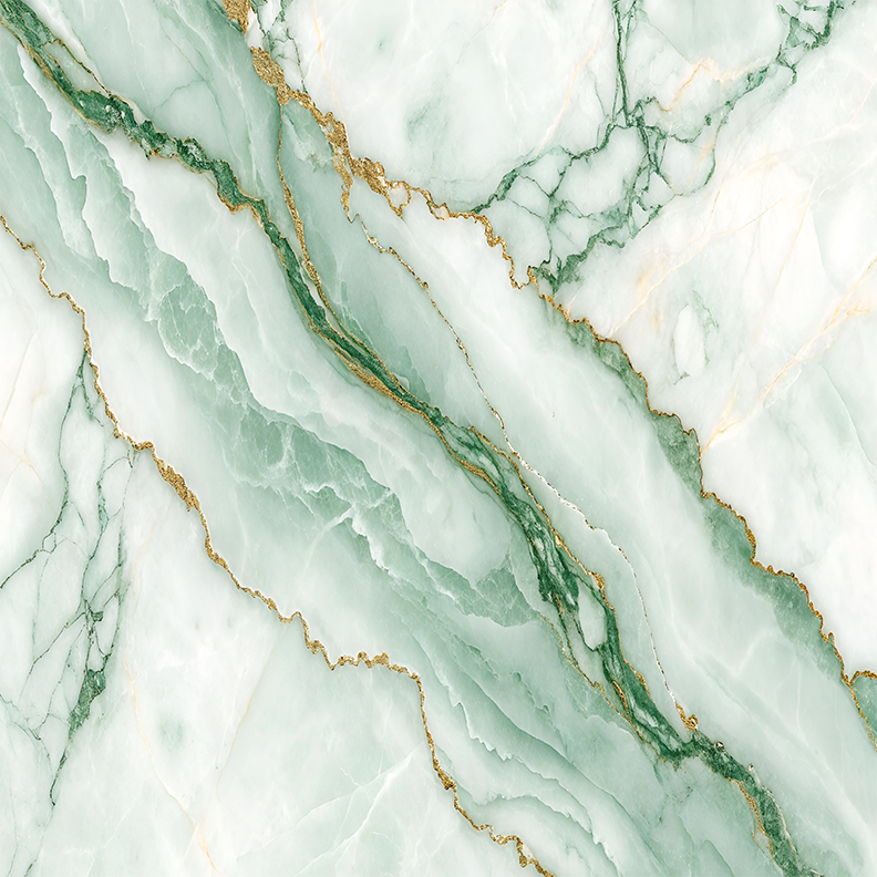 Light Green Marble with Gold Streaks