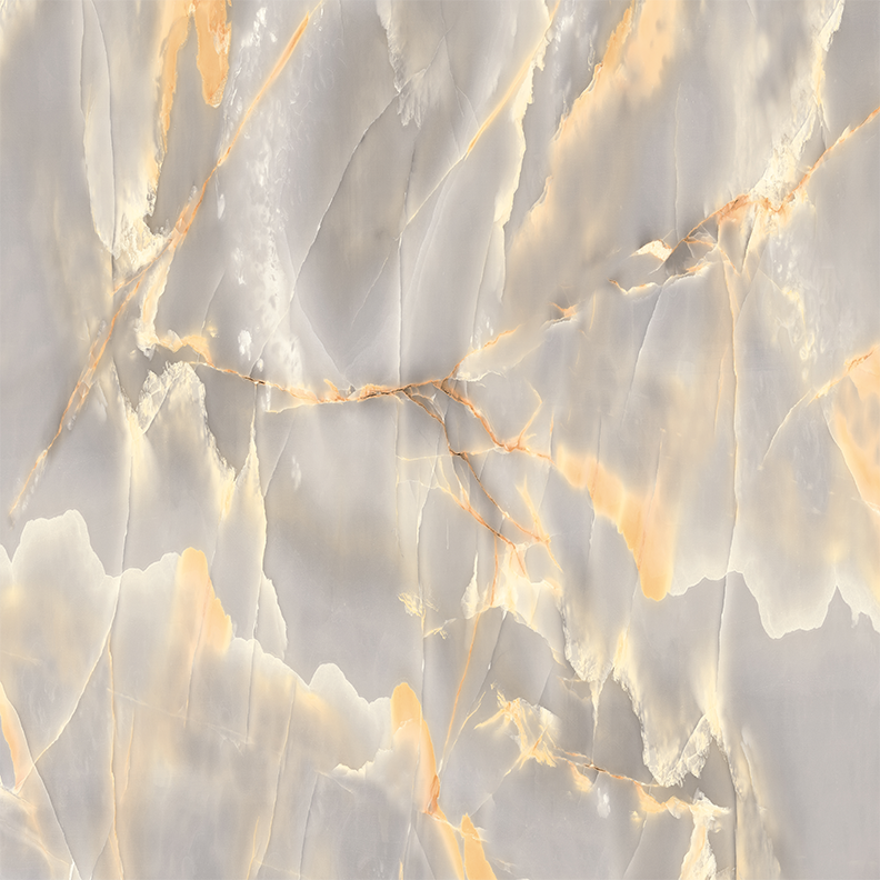 Grey Marble with Yellow Orange Veins