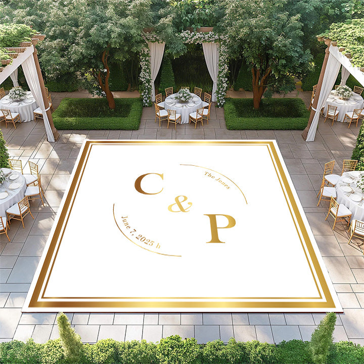 Gold Open Circle Monogram