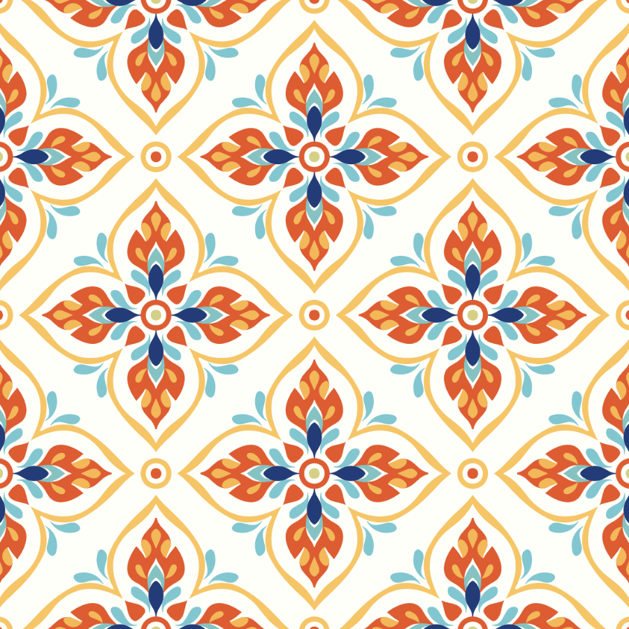 Orange Floral Pattern