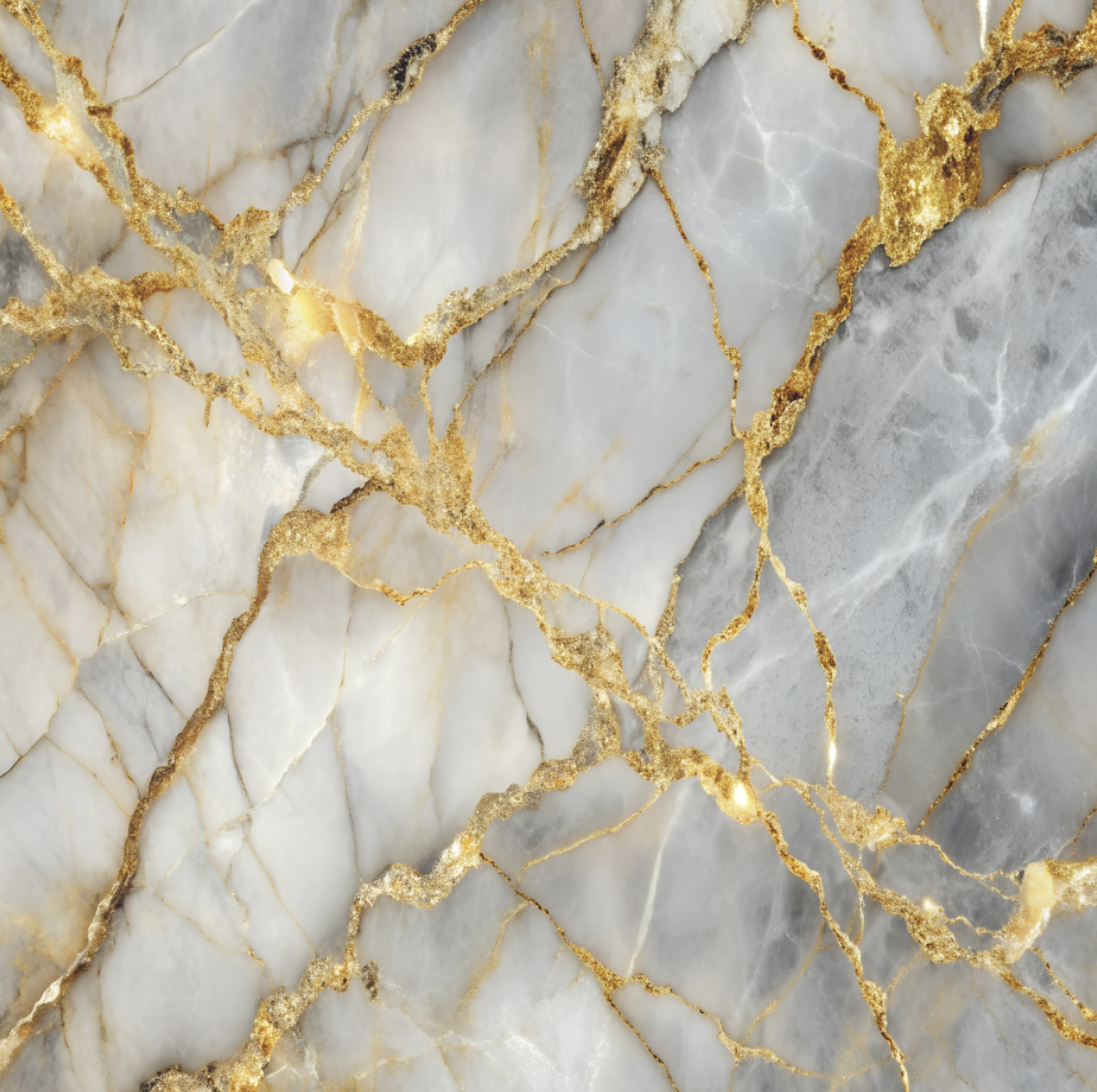 White, Gray, and Gold Marble
