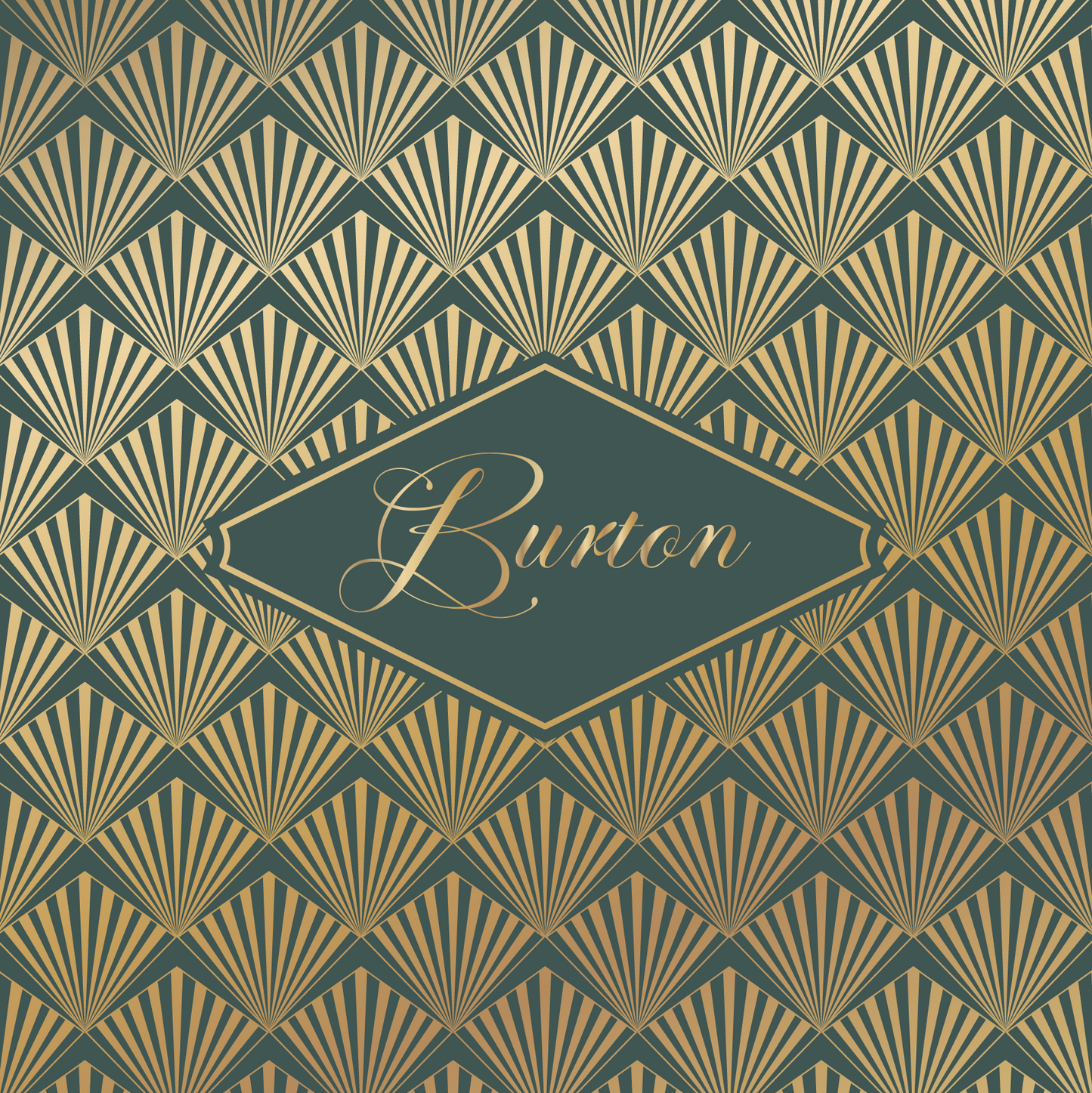 Fan Pattern with Monogram
