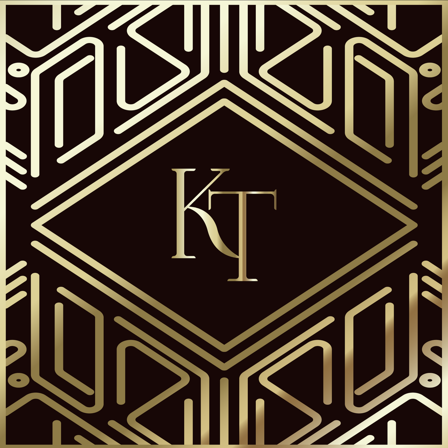 Gold Pattern with Monogram