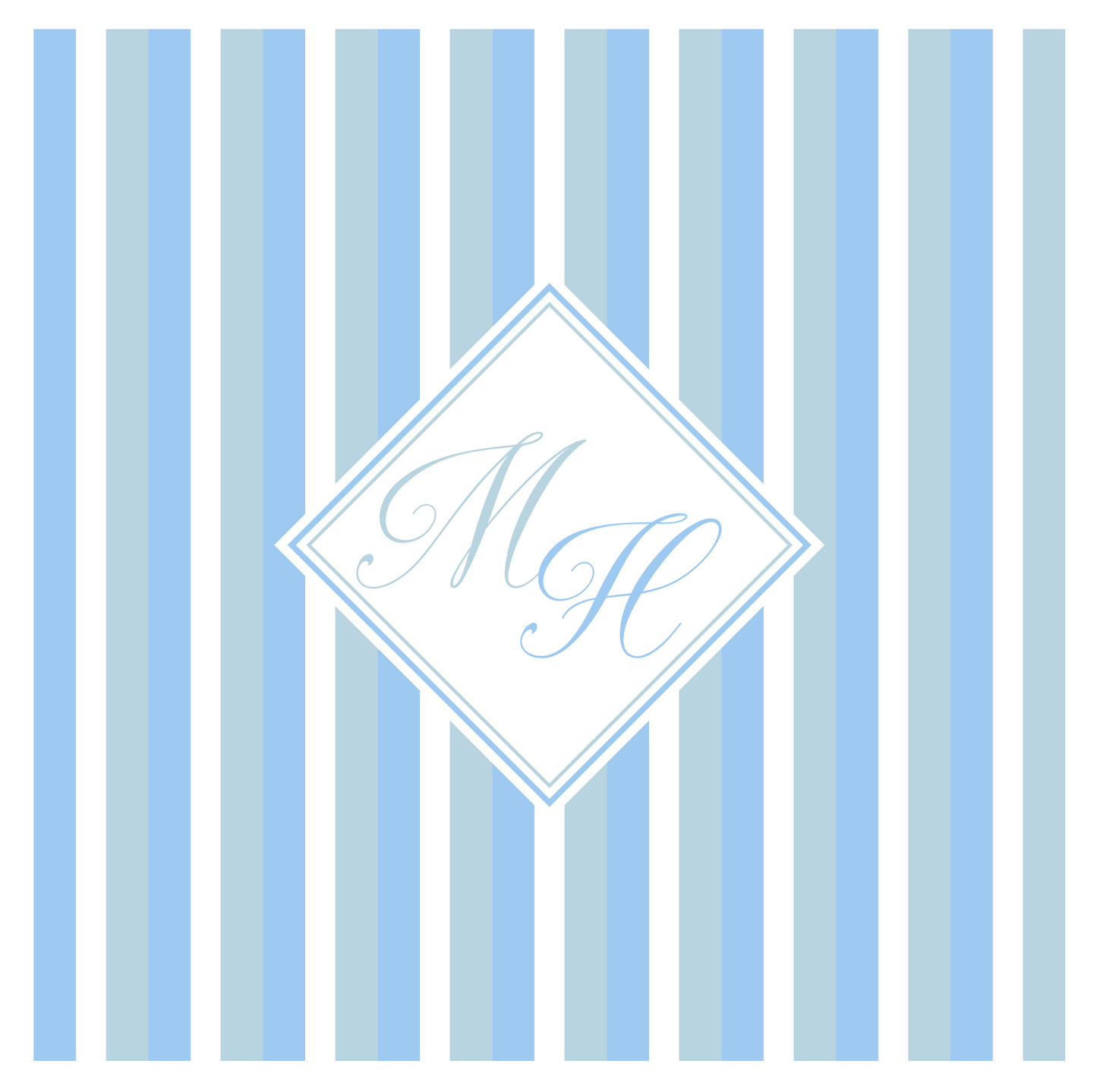 Stripe Pattern with Monogram