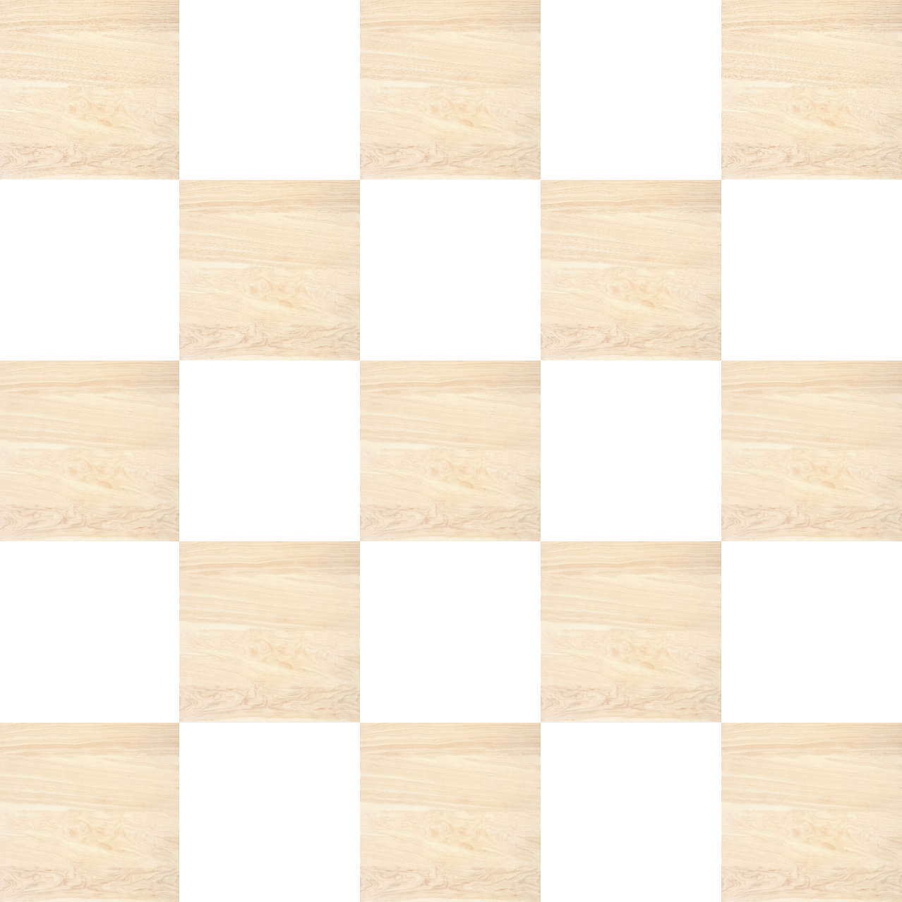 Light Oak and White Checkerboard
