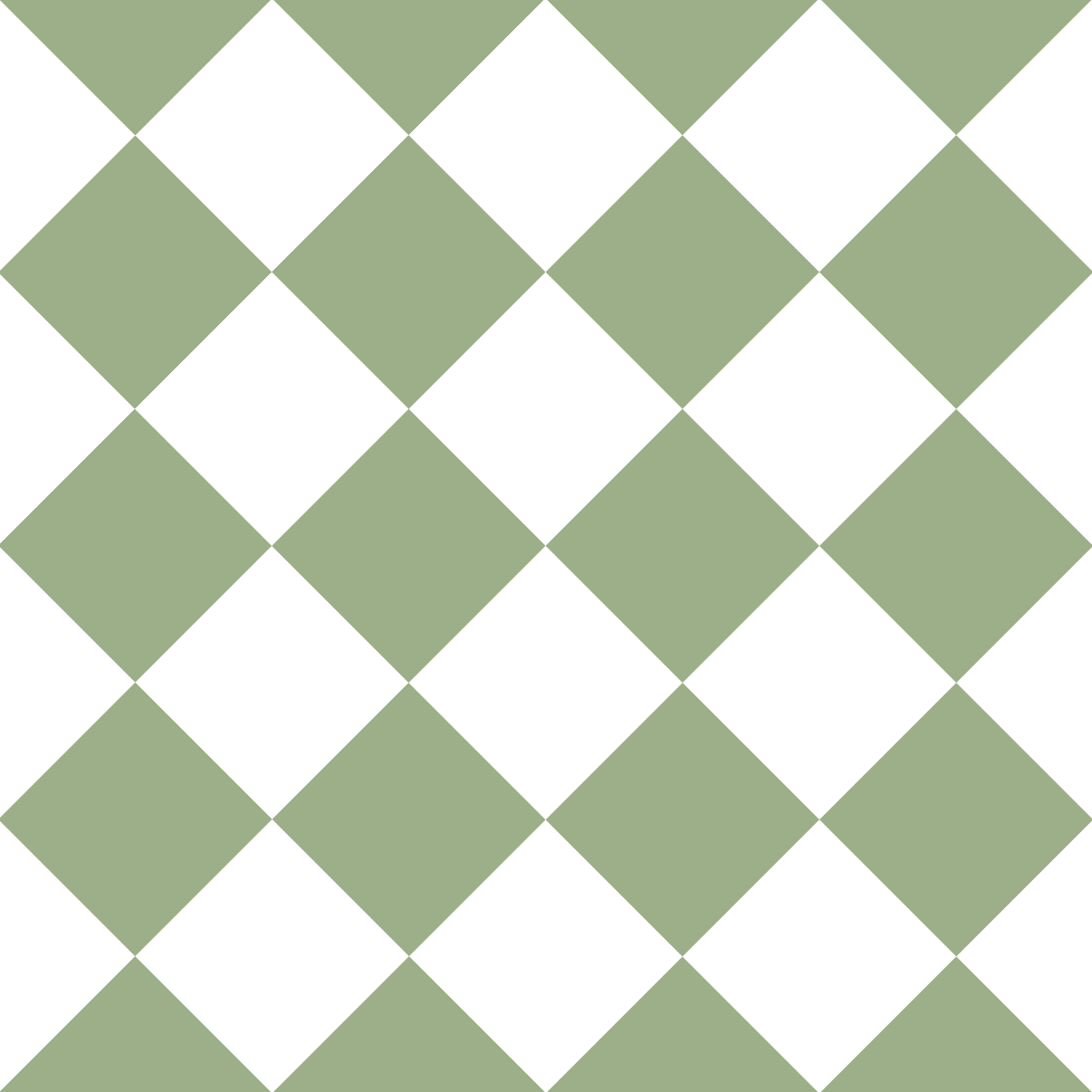 Sage and White Diamond Checkerboard