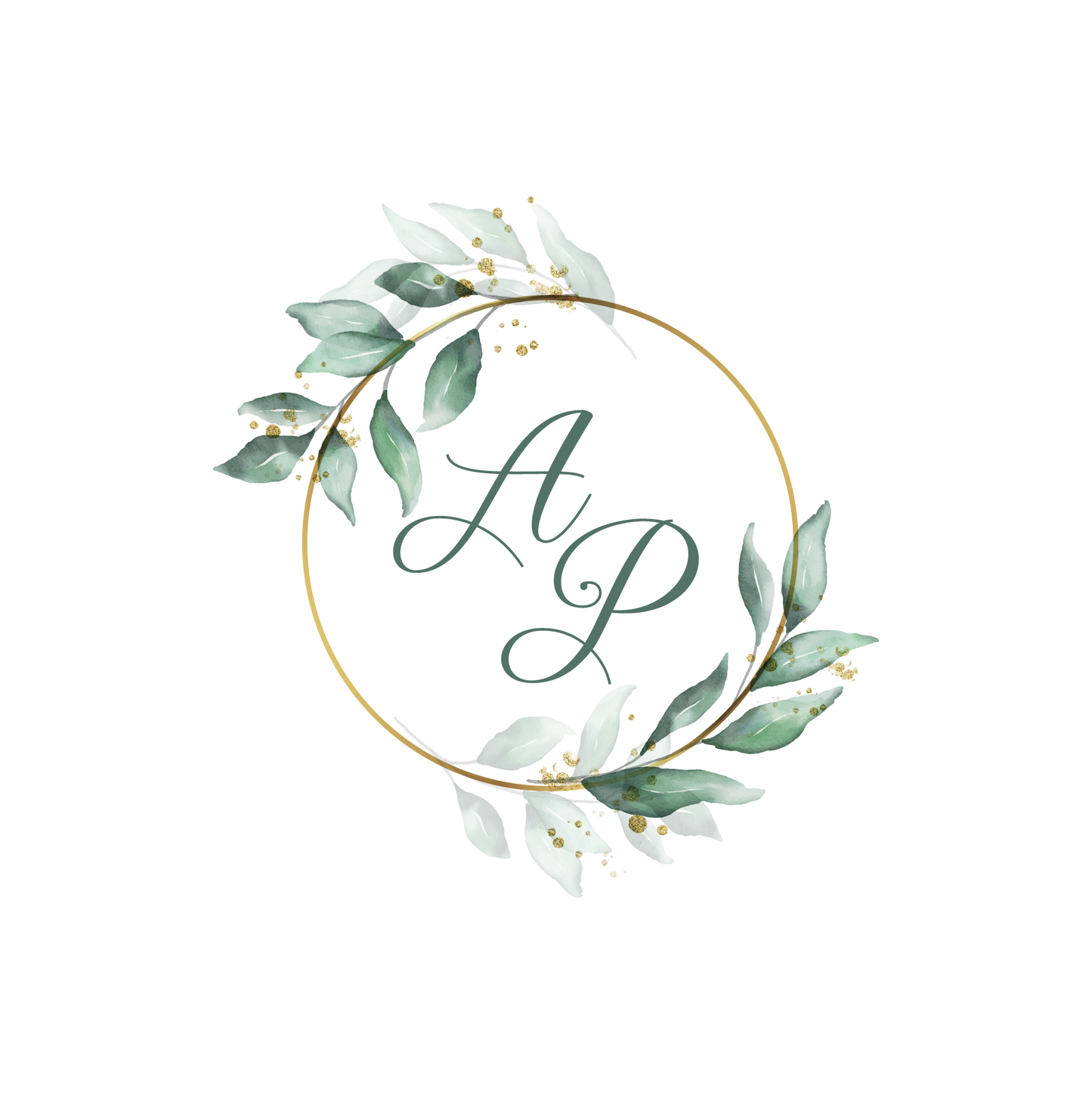 Circle Monogram with Vines