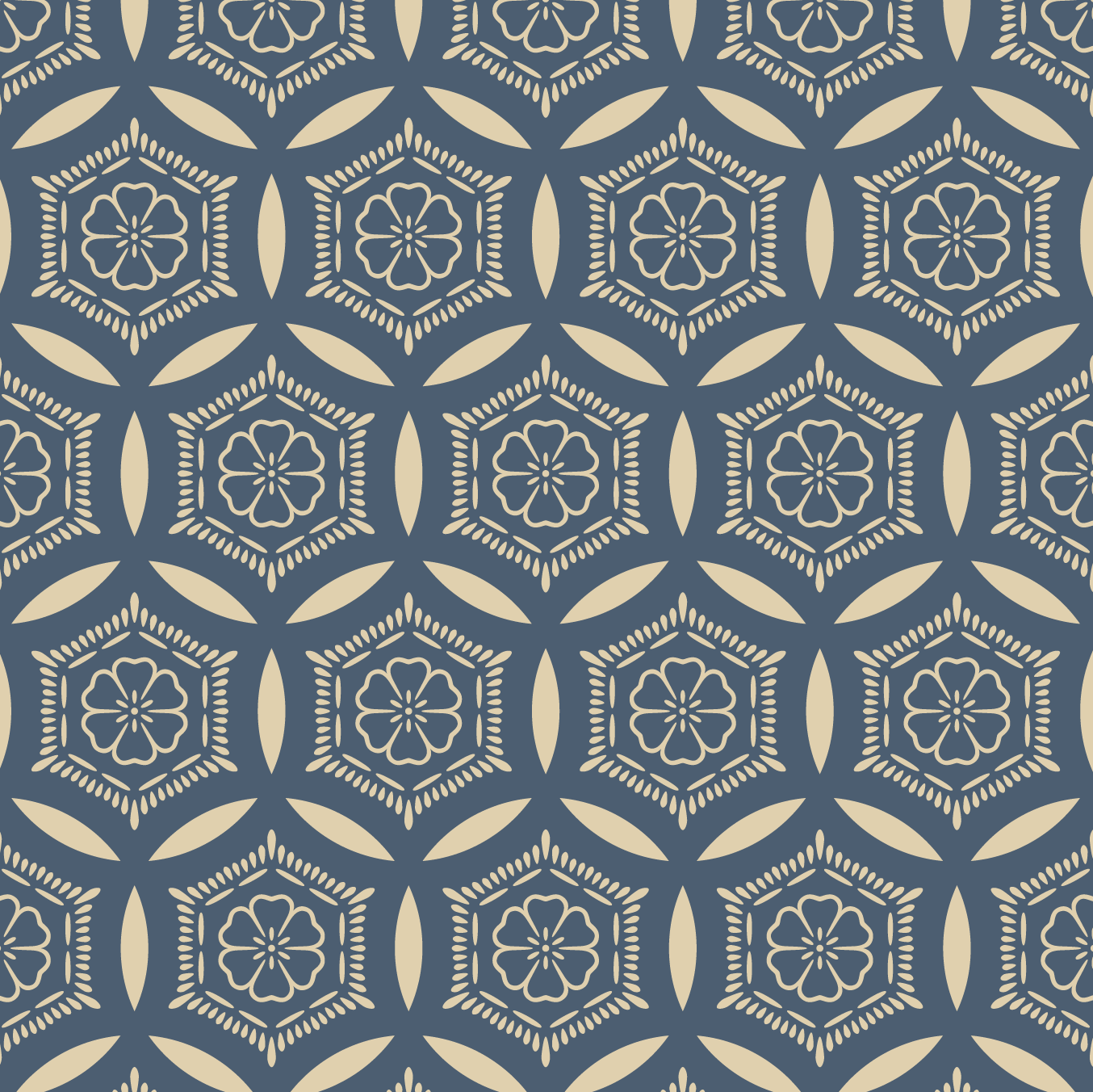 Hexagon Circle Flower Pattern