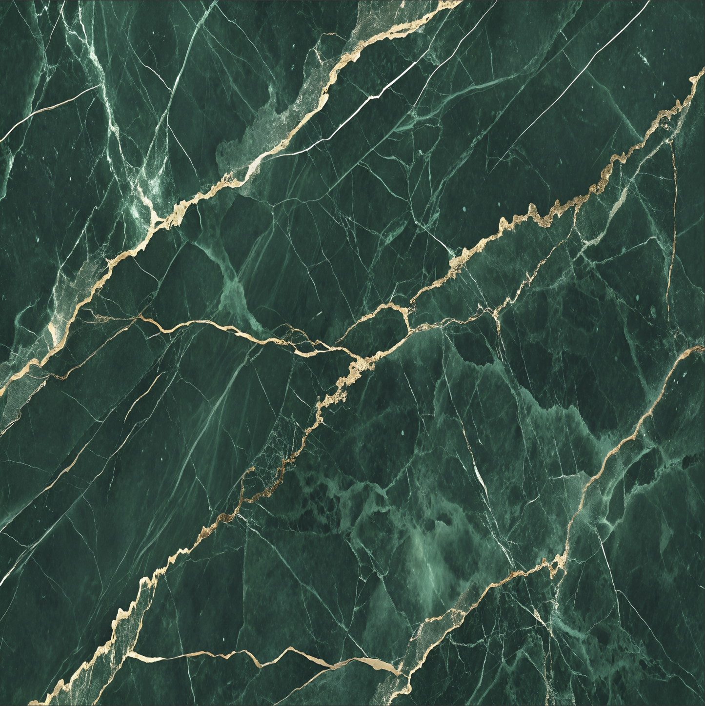 Emerald Marble with Gold Streaks