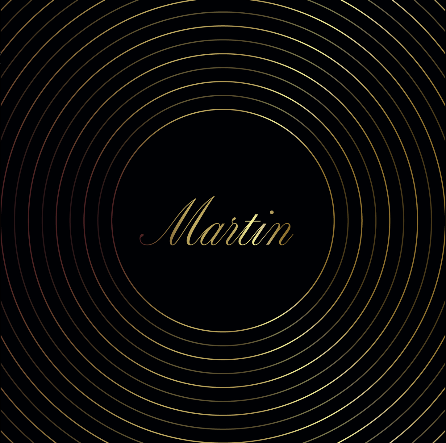 Golden Circles with Name in Middle