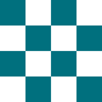 Green-Blue and White Checkerboard