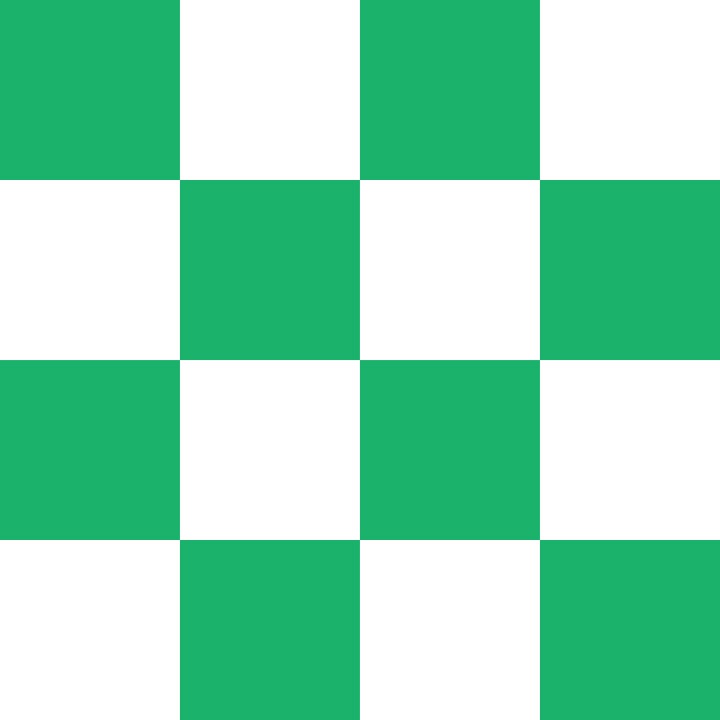 Jade and White Checkerboard