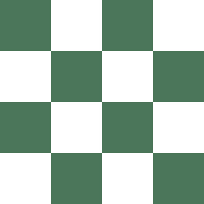 Como Green and White Checkerboard