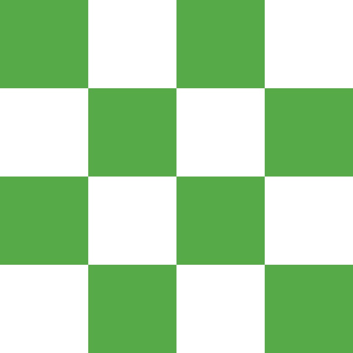 Green Apple and White Checkerboard