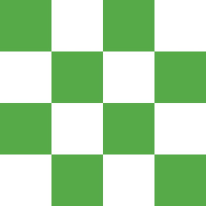 Green Apple and White Checkerboard