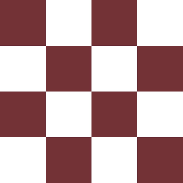 Burgandy and White Checkerboard