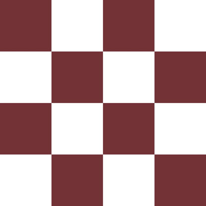 Burgandy and White Checkerboard