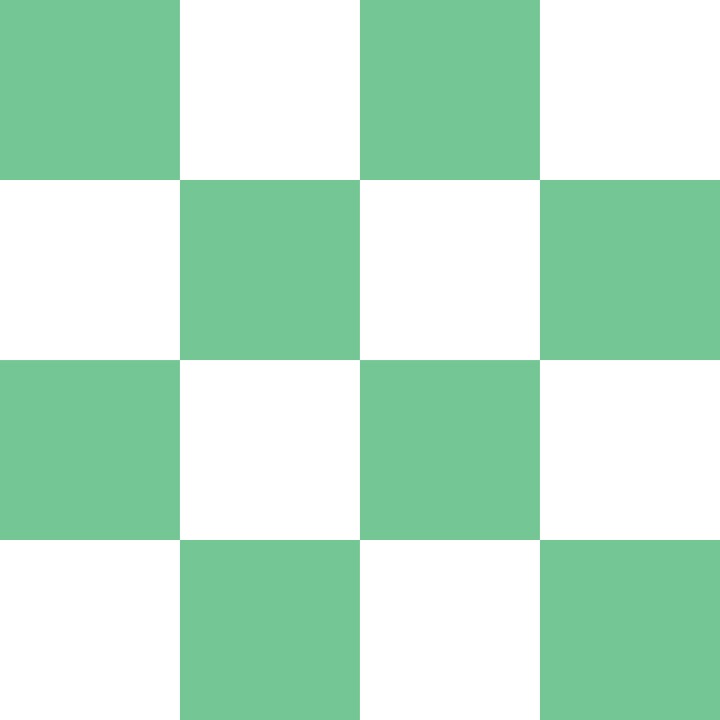 Felt Green and White Checkerboard