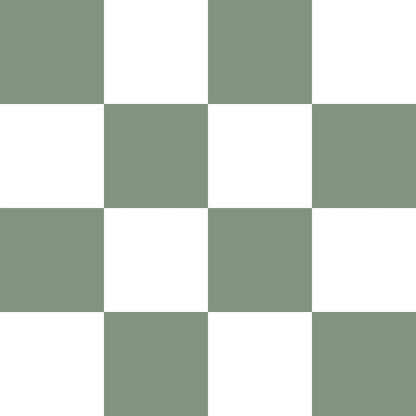 Spanish Green and White Checkerboard