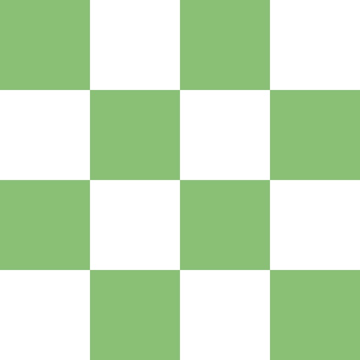 Olivine and White Checkerboard