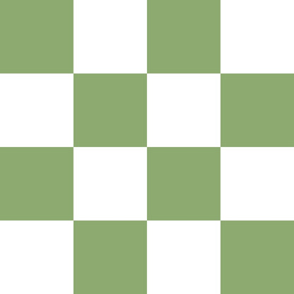 Smokey Green and White Checkerboard