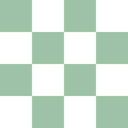 Leaf Green and White Checkerboard