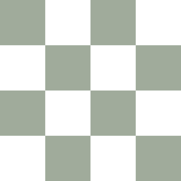 Moss and White Checkerboard