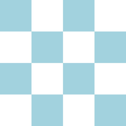 Sky Blue and White Checkerboard