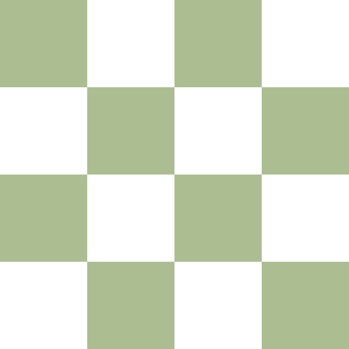 Chervil Green and White Checkerboard