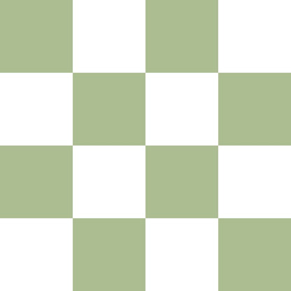 Chervil Green and White Checkerboard