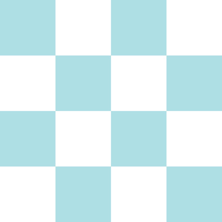 Aquamarine and White Checkerboard