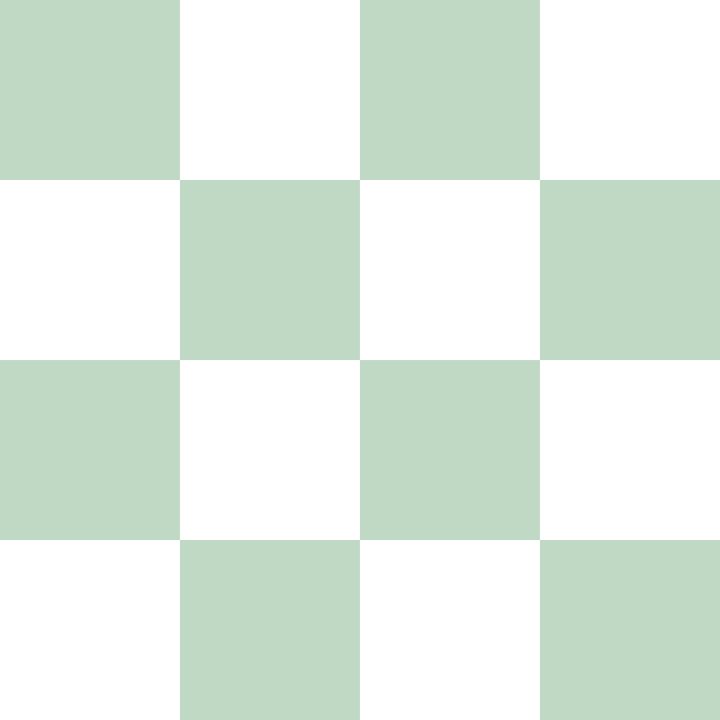 Sea Mist and White Checkerboard