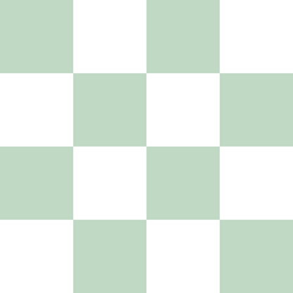 Sea Mist and White Checkerboard