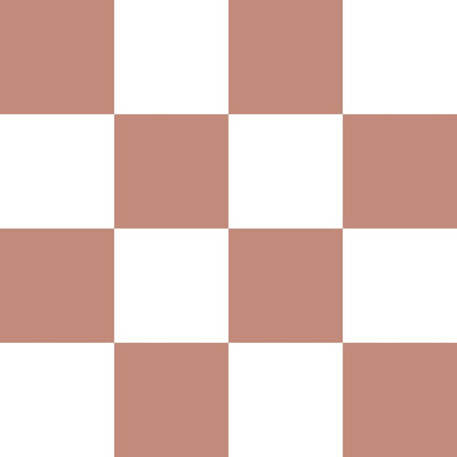 Burnt Orange and White Checkerboard