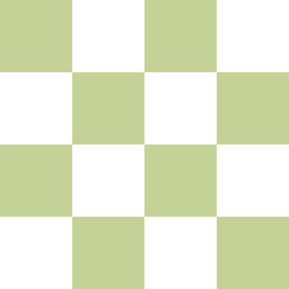 Thistle Green and White Checkerboard