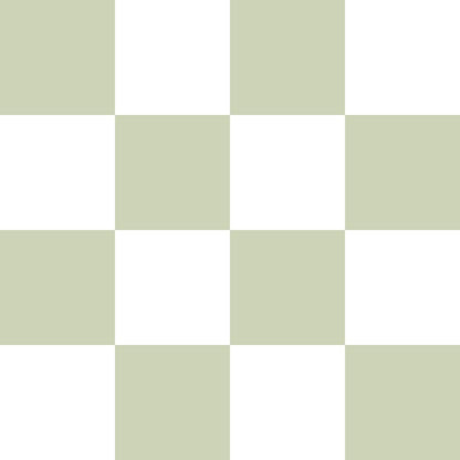 Pastel Green and White Checkerboard