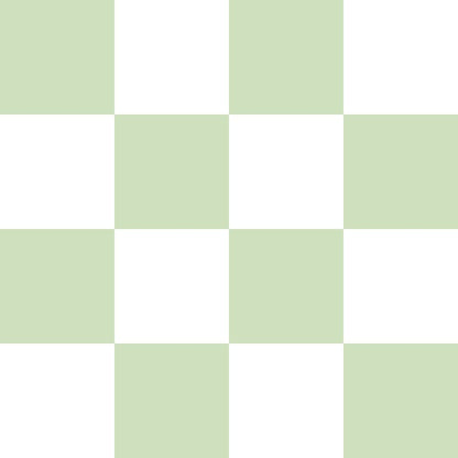 Misty Green and White Checkerboard