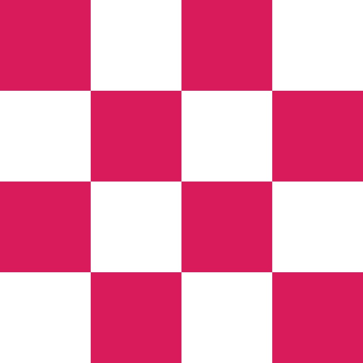 Ruby Red and White Checkerboard