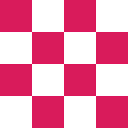 Ruby Red and White Checkerboard