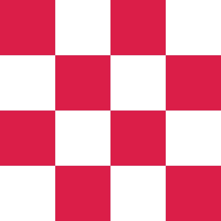 Crimson and White Checkerboard
