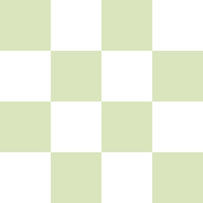 Almond Green and White Checkerboard