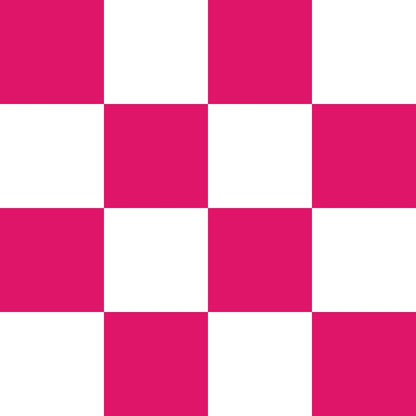 Bright Ruby Red and White Checkerboard